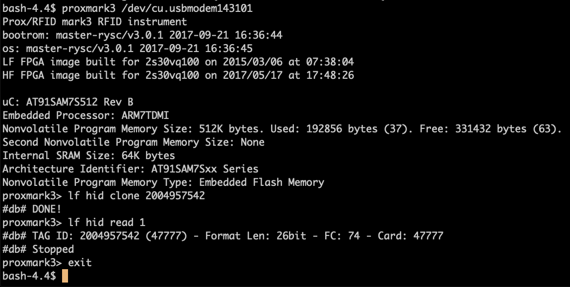 Emulating An Hid Proxcard From Facility Code And Card Number